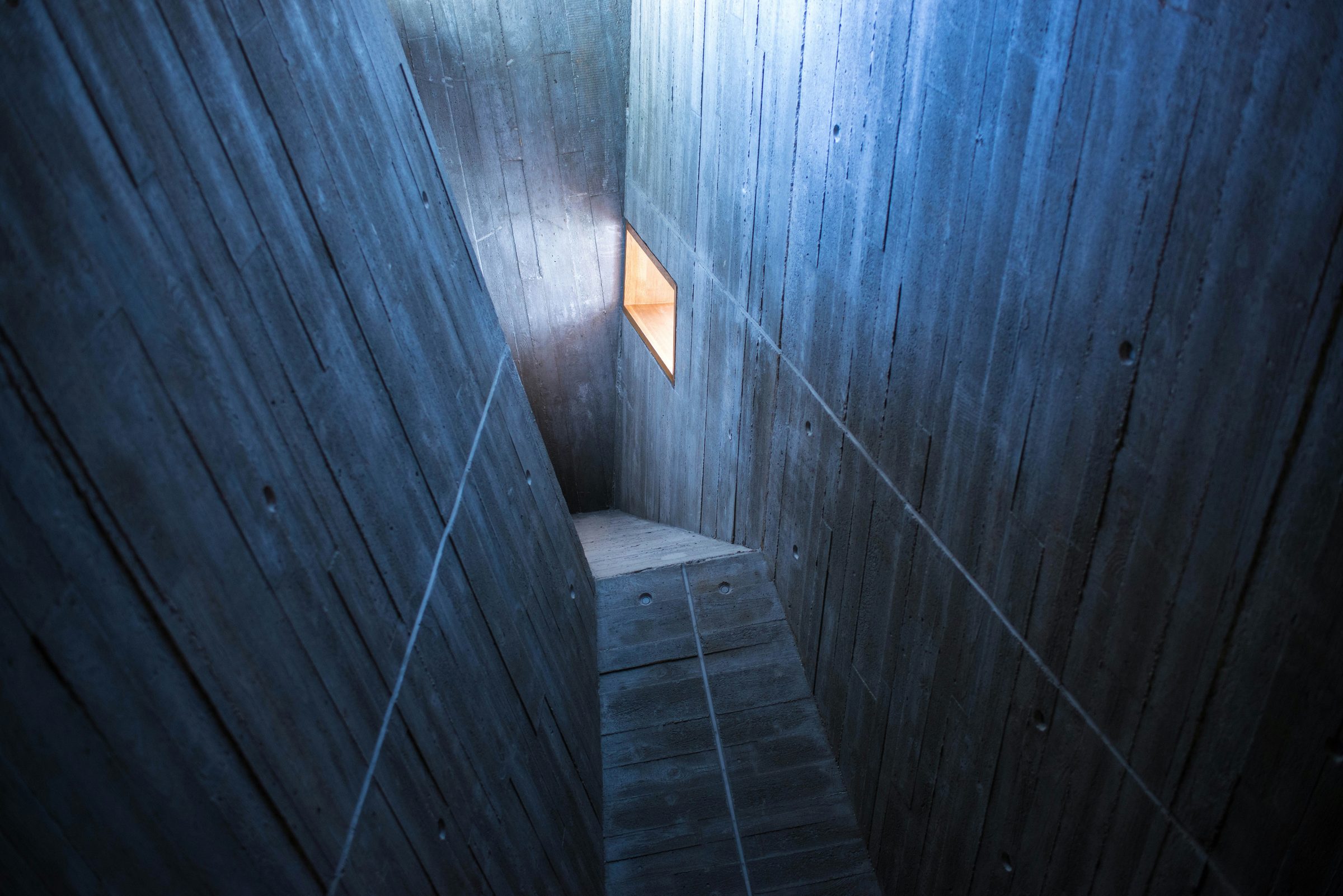 Concrete architectural corridor